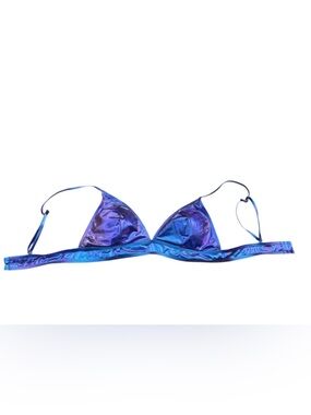 Women's Iridescent Blue Purple Bikini Top - Unbranded size medium